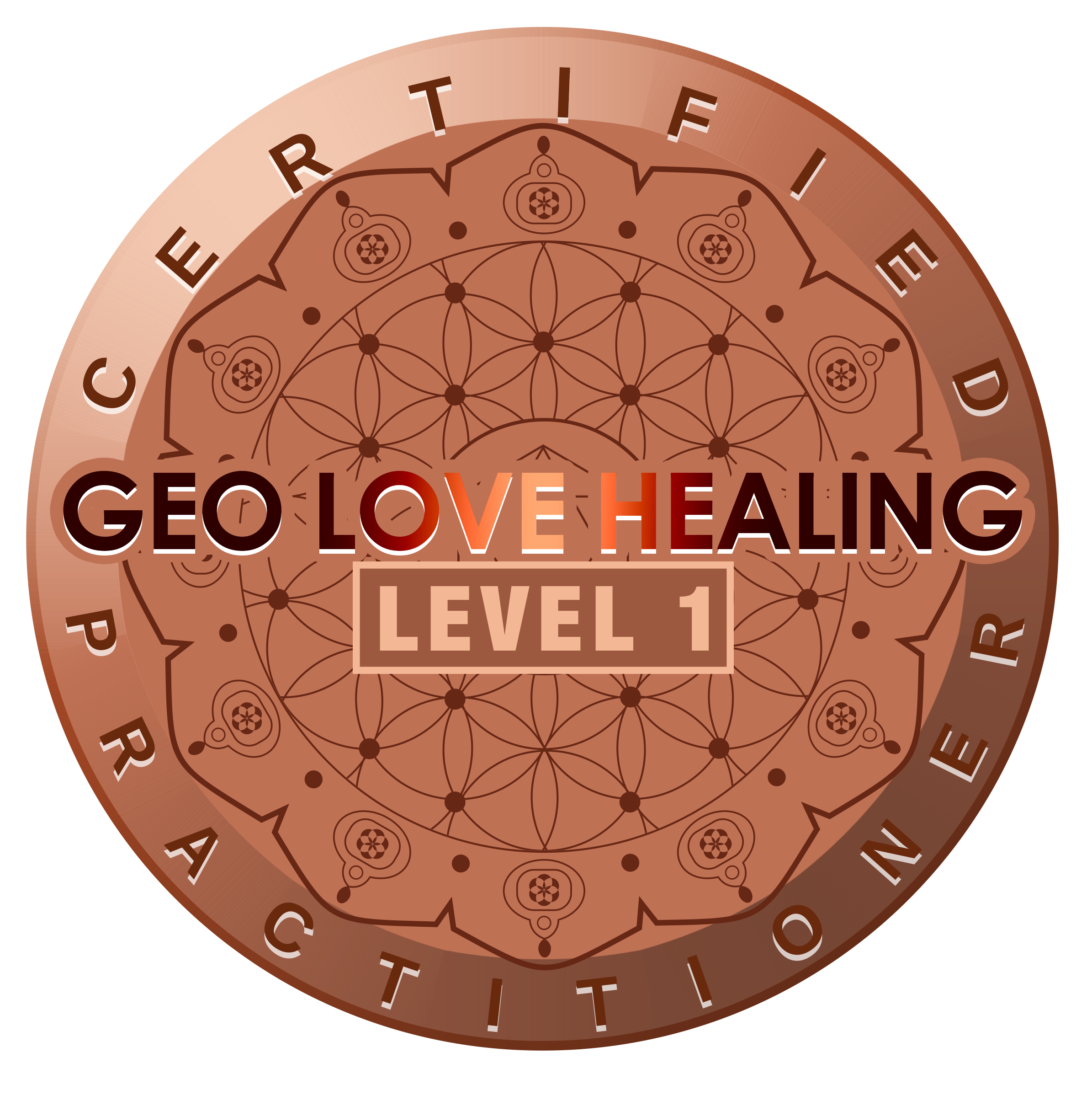 GEO Love Healing LEVEL 1 certification badge