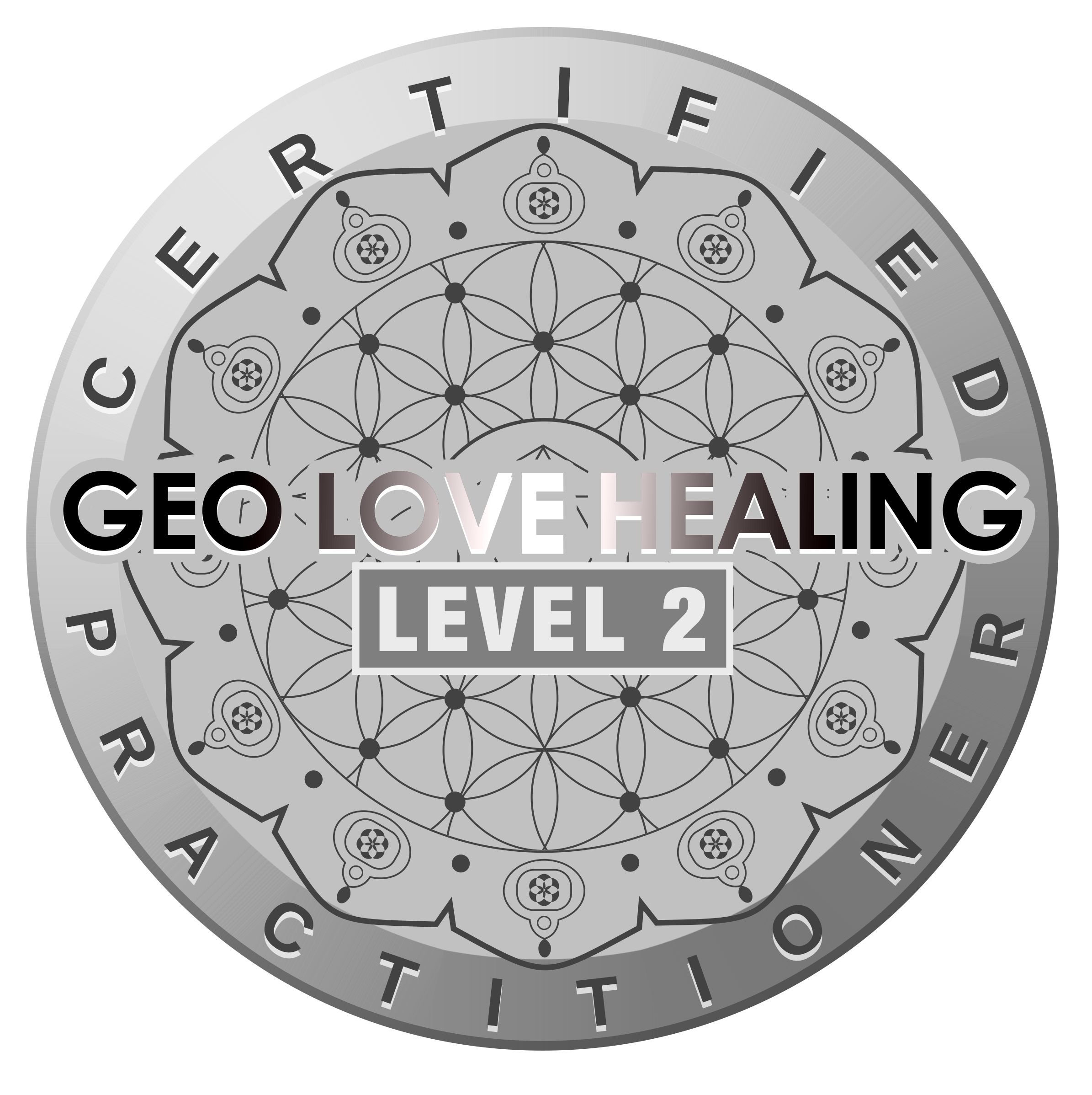 GEO Love Healing LEVEL 2 certification badge